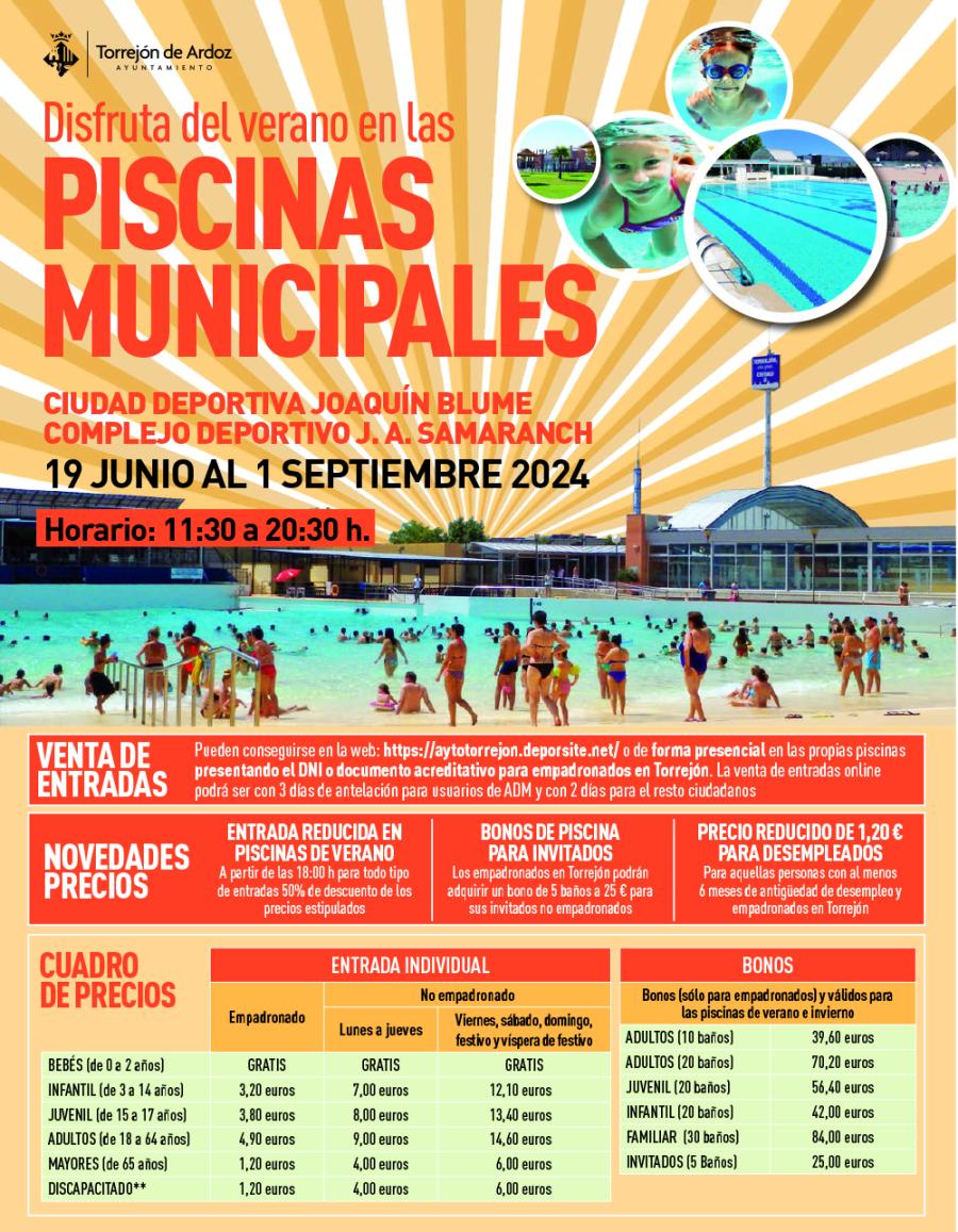Piscinas municipales de verano 2024