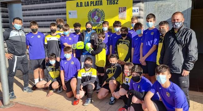 El club de fútbol AD La Plata-TR82 organizó unas charlas de motivación para sus jugadores con varios deportistas destacados de Torrejón de Ardoz  