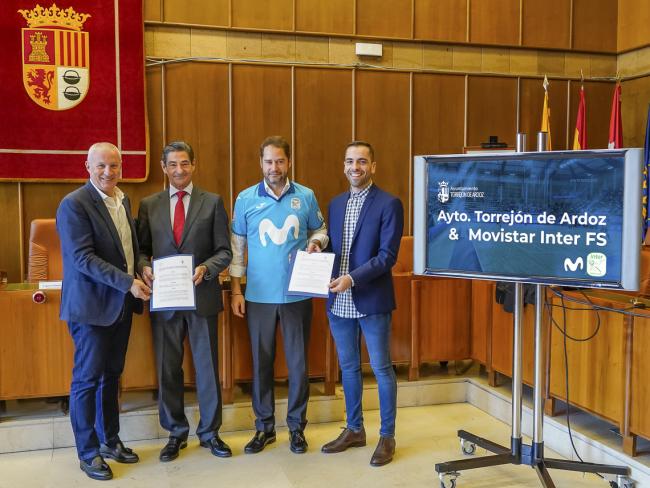 Movistar Inter y el Ayuntamiento de Torrejón de Ardoz alcanzan un acuerdo para que el club más laureado del fútbol sala español siga jugando las próximas temporadas en nuestra ciudad 