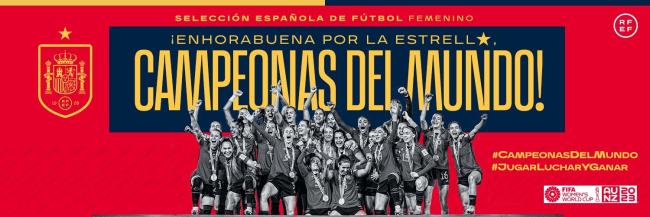 El Ayuntamiento de Torrejón de Ardoz felicita a las jugadoras de la selección española de fútbol que ha hecho historia y se ha proclamado campeona del mundo