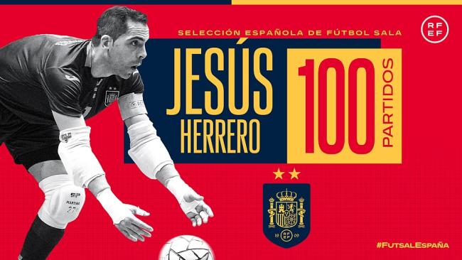 El torrejonero, Jesús Herrero, llega a los 100 partidos con la selección española de fútbol sala