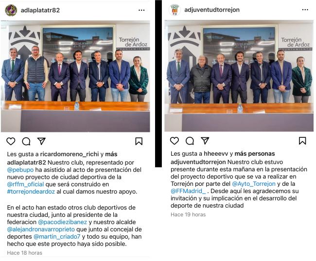 Rotundo apoyo del deporte torrejonero al histórico acuerdo logrado por el alcalde, Alejandro Navarro Prieto, para que la RFFM construya su Ciudad Deportiva en Torrejon de Ardoz