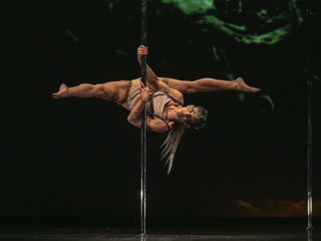 Leticia Fernández en uno de los momentos de la coreografía con la que se colgó la medalla de oro