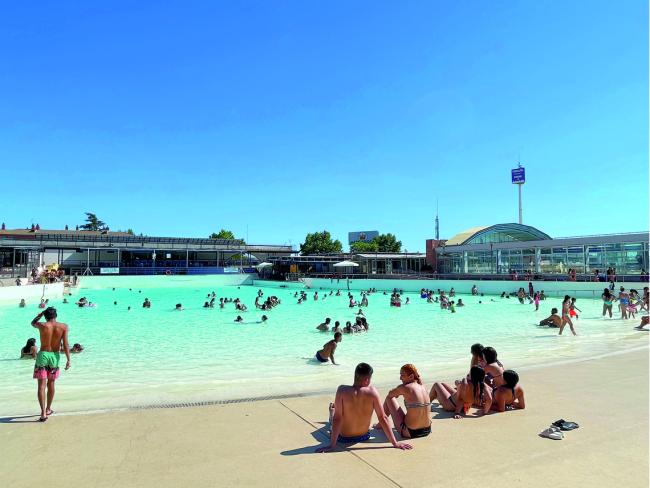 Imagen de la piscina de olas, situada en el Complejo Deportivo Juan Antonio Samaranch