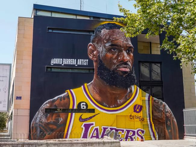 LeBron James, ha sido realizado por el artista David se ubica en el Centro Polivalente Abogados de Atocha