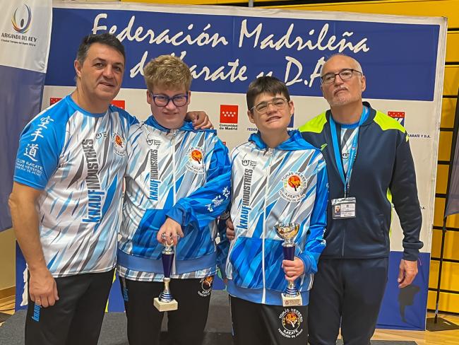 Los karatekas con diversidad funcional, Pablo Lesmes y Miguel León, campeones de Madrid