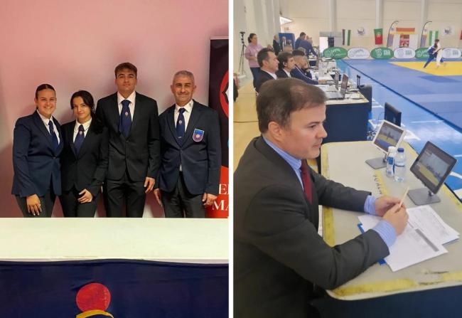 De izquierda a derecha, Celia Núñez (OOD), Eva Wong (OOD), Iván Martin (OOD) y Antonio Núñez (Comisionado), y Óscar Domínguez (foto derecha)