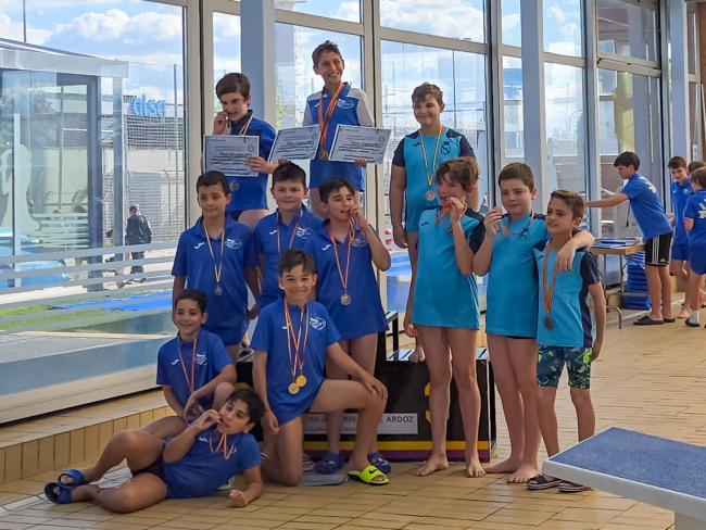 Podio de una de las pruebas del Campeonato Municipal de Natación