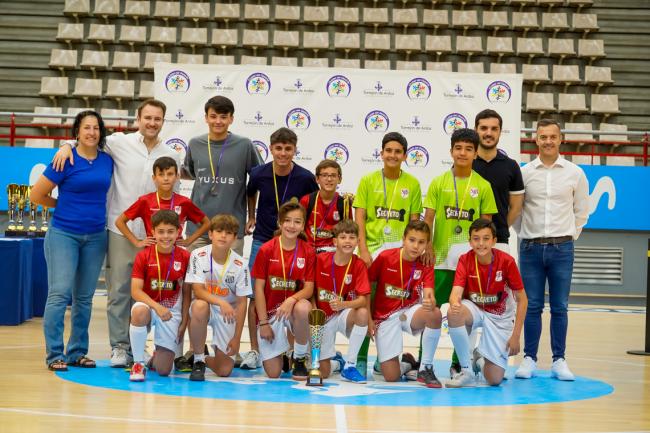 Premiados de las competiciones locales de fútbol sala categoría alevín de la temporada 2024-2025