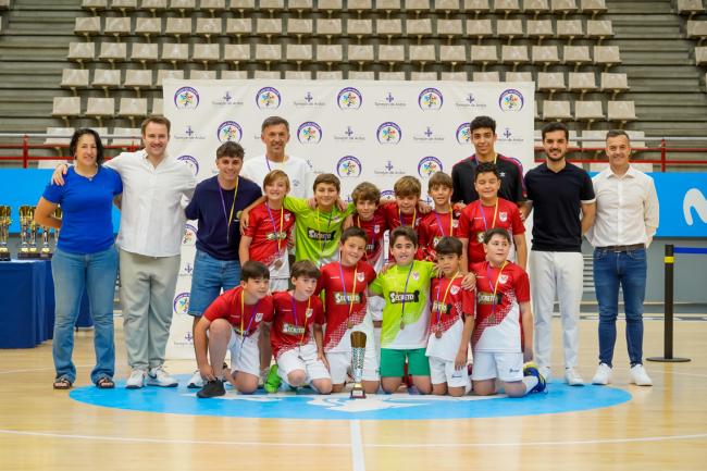 Premiados de las competiciones locales de fútbol sala categoría alevín de la temporada 2024-2025