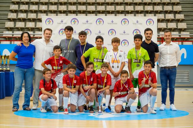 Premiados de las competiciones locales de fútbol sala categoría alevín de la temporada 2024-2025