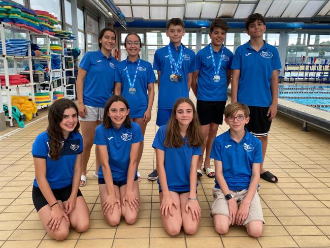 Equipo alevín del CD Natación que disputó el Campeonato de Madrid de categoría alevín