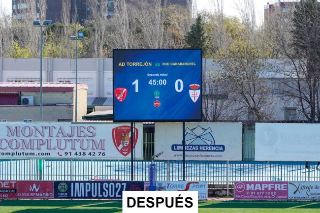 Nuevo marcador en el Campo de Fútbol Municipal Las Veredillas