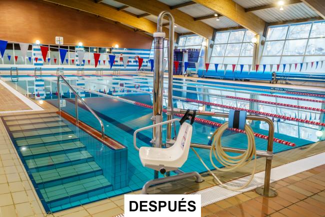 Nueva silla de acceso a piscina para personas con diversidad funcional