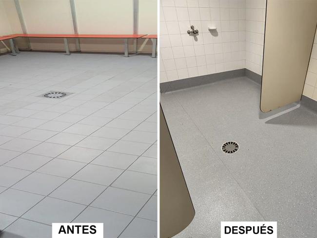 Arreglo zona de duchas Pabellón Jorge Garbajosa