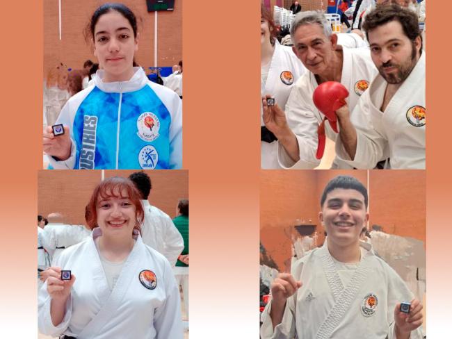 Karatekas que aprobaron el examen de cinturón negro y nuevos Dan