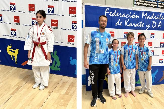 Medallistas en la Fase Final del Deportes Escolar de la Comunidad de Madrid del Club Karate Torrejón de Ardoz Tomás Herrero
