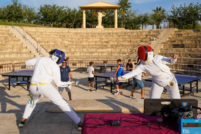 El Teatro Griego acogió las actividades de esgrima y tenis de mesa en la Semana Europea del Deporte