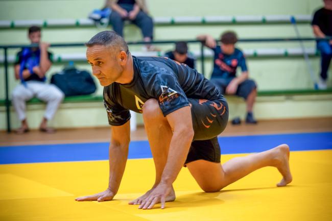 Francisco José Montes durante uno de sus combates de grappling