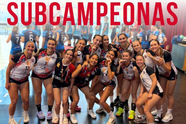 Equipo de 1ª Autonómica del Club Voleibol Torrejón, subcampeón de la Copa Federación